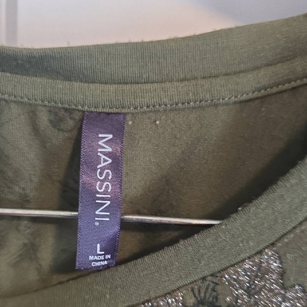 Massini Dark Green Floral Tank Top - Picture 2 of 2